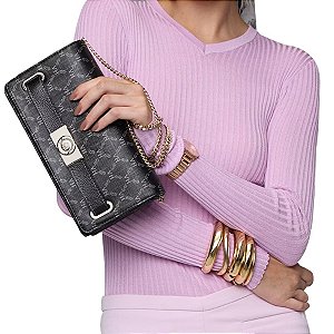 Bolsa Victor Hugo Clutch Belmont Nero Black