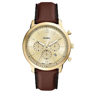Relógio Fossil Masculino Neutra Dourado FS6113/0DN