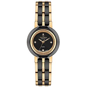 Relógio Technos Cerâmica Feminino Dourado 5Y36AC/1P
