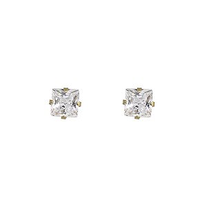 Brinco Ponto de Luz Segundo Furo Ouro 18k com Zircônia