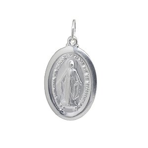 Pingente Medalha Milagrosa Prata 925