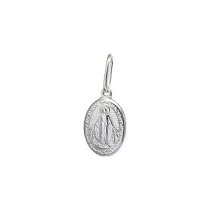 Pingente Medalha Milagrosa Pequeno Prata 925