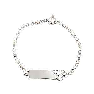 Pulseira Infantil Placa Menina Prata 925