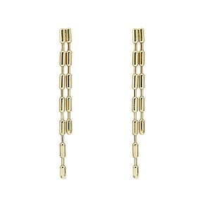 Brinco Alongado Canutilhos Ouro 18k