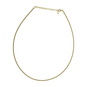 Gargantilha Choker Aro Ouro 18k Corda de Violão