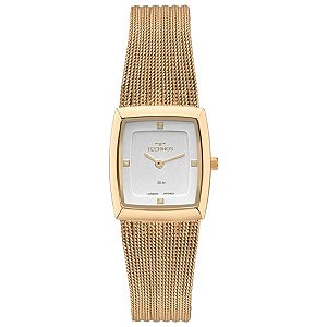 Relógio Technos Feminino Style Dourado Branco VX10AK/1B