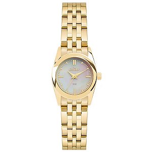 Relógio Condor Feminino Mini Dourado Perolado CO2036MZO/4B