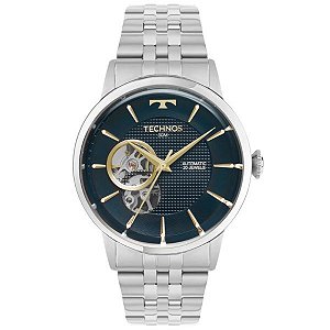 Relógio Technos Masculino Automático Open Heart Azul G3265BL/1A