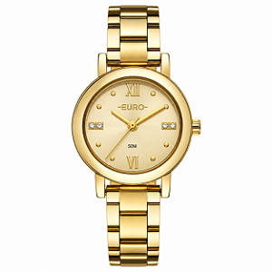 Kit Relógio Euro Feminino Dourado EU2035ZDP/K4D