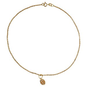 Tornozeleira Nossa Senhora Aparecida Ouro 18k