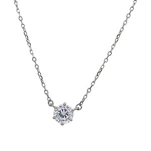 Gargantilha Ponto de Luz Moissanite em Prata 925 – 45cm
