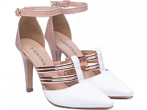 Sapato Scarpin  Napa  Dourado Luxo Noiva