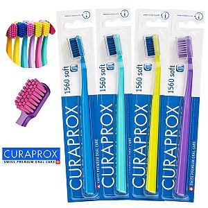 Escova Curaprox Dental 1560 Soft Adulto Macia Sortidas C/ 1