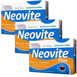 Kit 3 Suplemento Alimentar Neovite Max Vitamina C/ 60 Caps