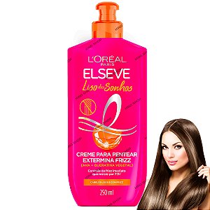 Creme Elseve Para Pentear Liso Dos Sonhos Anti Frizz 250ml