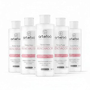 KIT 5 TÔNICOS FACIAL RENOVADOR ÁC GLICÓLICO 7% 120ML ARTEFOÁ