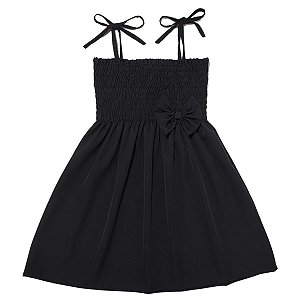 Vestido infantil menina cor Preto alcinha modelo ciganinha