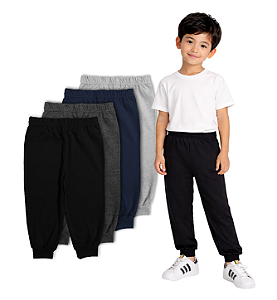 Kit Calça Infantil Conforto Nº 03 ou 04 Malha 100% Algodão