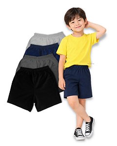 Kit Short Infantil Conforto Nº 06 ou 08 Malha 100% Algodão