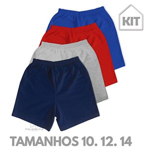 Kit Short Juvenil Escolar Nº 10/ 12/ 14 Malha 100% Algodão