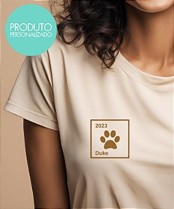 Baby Look Feminina Personalizada My Pet em Algodão Premium