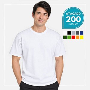 Camiseta Adulto Lisa P ao GG Algodão Premium Atacado