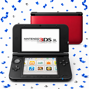 Console Nintendo 3DS XL Seminovo – Vermelho (DESBLOQUEADO) com Caixa e serial batendo