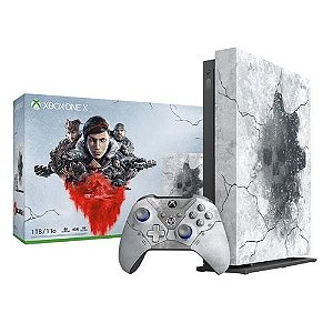 Console Xbox One X 1TB Gears 5 Limited Edition Seminovo (IMPECÁVEL CIB)