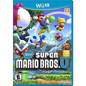 Nintendo Wii U Preto 32GB New Super Mario Bros U Usado