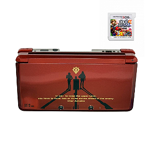 Console Nintendo 3DS Seminovo Gundam Char + Game Smash Bros 3ds (LOOSE)