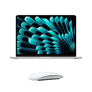 Apple MacBook Air 2025 MW0W3LL/A 13" Chip M4 256GB SSD 16GB RAM + Magic Mouse Apple - Prata