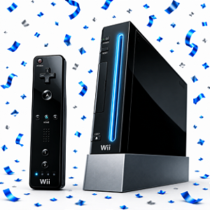 Nintendo Wii Black edition com controle paralelo edition Seminovo
