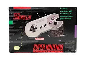 Controle Super Nintendo Original com Caixa - Seminovo