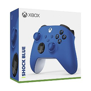 Controle Sem Fio Xbox Shock Blue Seminovo - Series X, S, One - Azul