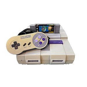 Super Nintendo FAT + Controle Original + Super Mario World + Cabos