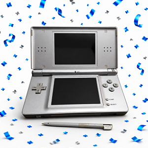 Nintendo DS Lite Prata Completo na Caixa com Manuais – Console Original Nintendo