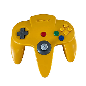 Controle Original Nintendo 64 Amarelo (Yellow) – Seminovo – Testado