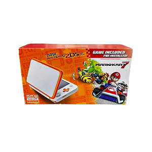 Nintendo New 2DS XL Branco/Laranja + Caixa Original (DESTRAVADO)