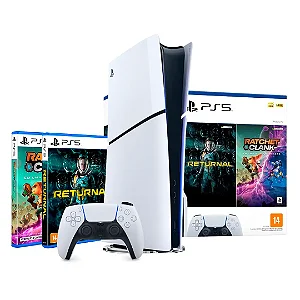 Playstation 5 Slim 1tb com leitor de disco + Returnal e Ratchet & Clank - (Open box )