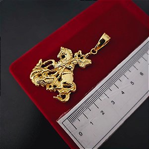 Pingente São Jorge M - Banhado a Ouro 18k