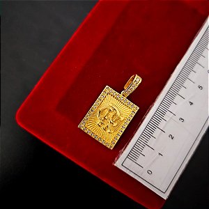 Pingente Flamengo CRF Cravejado - Banhado a Ouro 18k