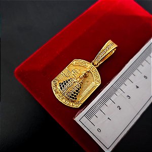 Pingente Nossa Senhora Cravejado M - Banhado a Ouro 18k