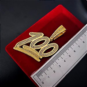 Pingente 100 G Cravejado - Banhado a Ouro 18k
