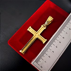 Pingente Cruz G - Banhado a Ouro 18k