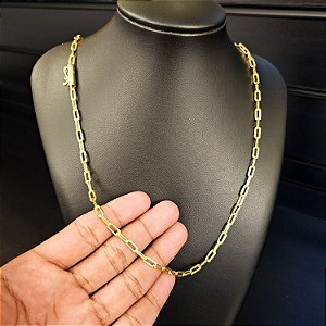 Corrente Cartier 4mm Fecho Bomba - Banhado a Ouro 18k