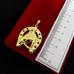 Pingente Ferradura M - Banhado a Ouro 18k