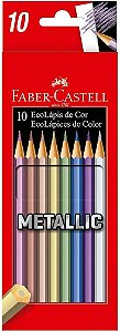 Lápis de cor metallic, 10 Cores  - Faber Castell