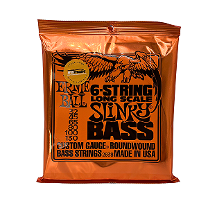 ENCORDOAMENTO 032-130 P/ BAIXO 6 CORDAS SLINKY LONG SCALE NIQUEL P02838 ERNIE BALL