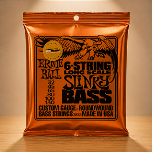ENCORDOAMENTO 032-130 P/ BAIXO 6 CORDAS SLINKY LONG SCALE NIQUEL P02838 ERNIE BALL