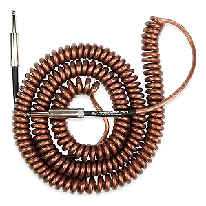 Cabo Santo Angelo Guitar Tornado Coil 30FT (9,14m) – P10 x P10 – Preto Fumê